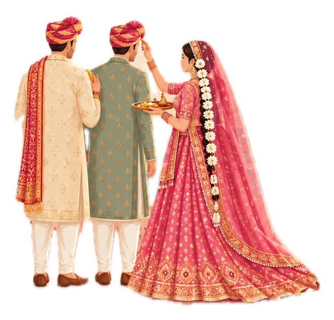 Bhaat family tradition illustration